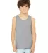 BELLA 3480Y Unisex Youth Cotton Tank Top in Athletic heather front view
