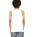 BELLA 3480Y Unisex Youth Cotton Tank Top in White back view