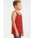 BELLA 3480Y Unisex Youth Cotton Tank Top in Red side view