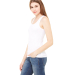 BELLA 4000 Womens Ribbed Tank Top in White side view