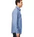 B8255 Burnside - Chambray Long Sleeve Shirt  in Light denim side view