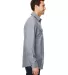 B8255 Burnside - Chambray Long Sleeve Shirt  in Dark denim side view