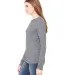 BELLA 6500 Womens Long Sleeve T-shirt in Deep heather side view
