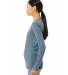 BELLA 6500 Womens Long Sleeve T-shirt in Hthr deep teal side view