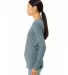 BELLA 6500 Womens Long Sleeve T-shirt in Heather slate side view