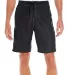 B9301 Burnside Solid Board Shorts in Black front view