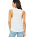 BELLA+CANVAS B8803  Womens Flowy Muscle Tank in White marble back view