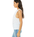 BELLA+CANVAS B8803  Womens Flowy Muscle Tank in White marble side view