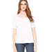 BELLA 8816 Womens Loose T-Shirt in White front view