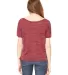 BELLA 8816 Womens Loose T-Shirt in Maroon marble back view