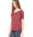 BELLA 8816 Womens Loose T-Shirt in Maroon marble side view