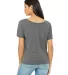 BELLA 8816 Womens Loose T-Shirt in Dp hthr speckled back view