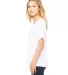 BELLA 8816 Womens Loose T-Shirt in White slub side view