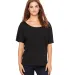 BELLA 8816 Womens Loose T-Shirt in Black speckled front view