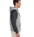 96CR JERZEES - Nublend® Colorblocked Hooded Pullo OXFORD/ BLACK side view