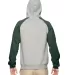 96CR JERZEES - Nublend® Colorblocked Hooded Pullo OXFORD/ FOR GRN back view