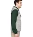 96CR JERZEES - Nublend® Colorblocked Hooded Pullo OXFORD/ FOR GRN side view