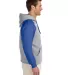 96CR JERZEES - Nublend® Colorblocked Hooded Pullo OXFORD/ ROYAL side view