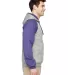 96CR JERZEES - Nublend® Colorblocked Hooded Pullo OXFORD/ DEEP PUR side view