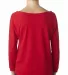 Next Level 6951 Terry Raw-Edge 3/4-Sleeve Raglan in Red back view