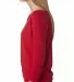 Next Level 6951 Terry Raw-Edge 3/4-Sleeve Raglan in Red side view