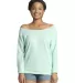 Next Level 6951 Terry Raw-Edge 3/4-Sleeve Raglan in Mint front view