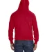 8620 J. America - Cloud Fleece Hooded Pullover Swe RED back view