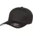 Flexfit V-Flex 5001 Twill / Structured Mid-Profile BLACK front view