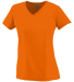 1790 Augusta Sportswear - Ladies' V-Neck Wicking T in Power orange front view