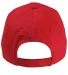 Big Accessories BX880 6-Panel Unstructured Hat in Red back view