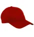 Big Accessories BX880 6-Panel Unstructured Hat in Red front view