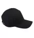 BX034 Big Accessories 5-Panel Brushed Twill Cap in Black front view