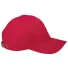 BX034 Big Accessories 5-Panel Brushed Twill Cap in Red front view