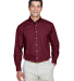 D620 Devon & Jones Men's Crown Collection Solid Br in Burgundy front view