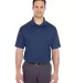 8220 UltraClub Men's Cool & Dry Jacquard Stripe Po NAVY front view
