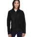 78190 Core 365 Journey  Ladies' Fleece Jacket BLACK front view