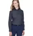 78193 Core 365 Ladies' Operate Long-Sleeve Twill S CARBON front view