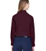 78193 Core 365 Ladies' Operate Long-Sleeve Twill S BURGUNDY back view