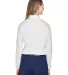 78193 Core 365 Ladies' Operate Long-Sleeve Twill S WHITE back view